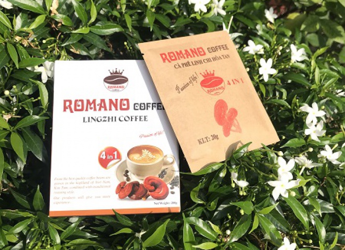 Cà phê Linh Chi ROMANO 4 in 1(Hộp 10 gói)